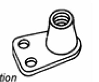 Simloc Nut Miniature Anchor Corner–Deep Counterbore–1100 MPa/235°C–Cadmium Coated–Lubricated
